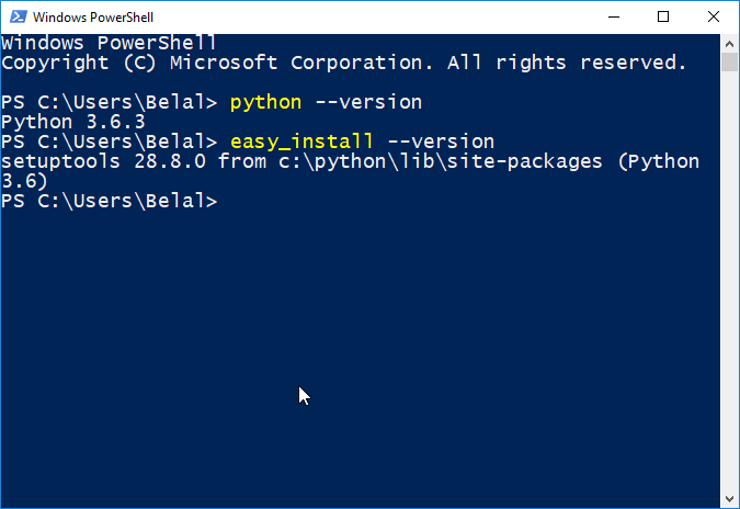 confirm python installation