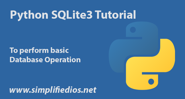 python sqlite3 tutorial