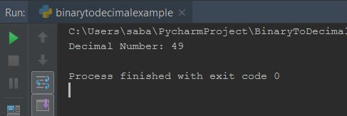 Python Binary To Decimal