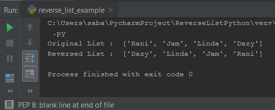 Reverse A List Python