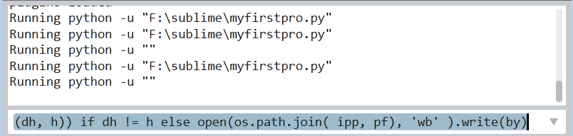 Sublime Run Python