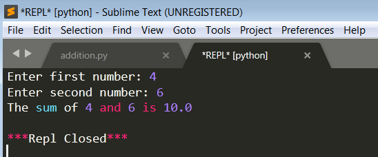 Sublime Run Python