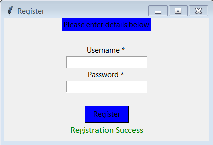 Python GUI Login