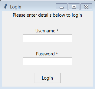 Python GUI Login