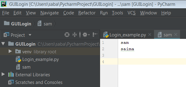 Python GUI Login