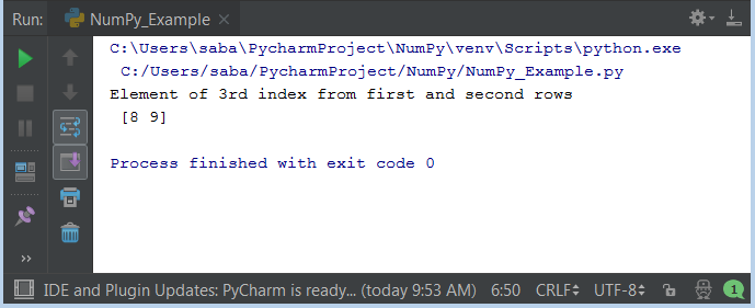 Python NumPy Operations