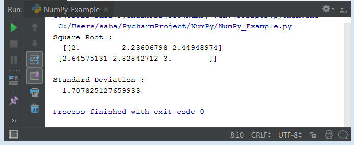 Python NumPy Operations