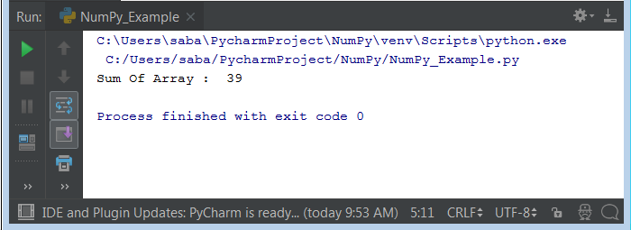 Python NumPy Operations