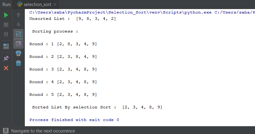 Selection Sort Python