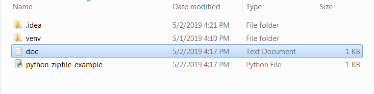 Python Zip File Example